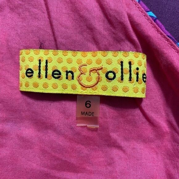 Ellen & Ollie One Shoulder Bow Dress Size 6 - Picture 4 of 9